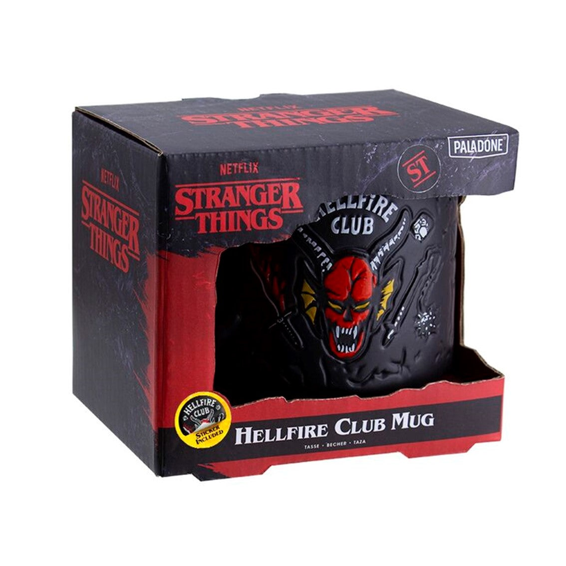 Taza con relieve paladone stranger things hellfire club