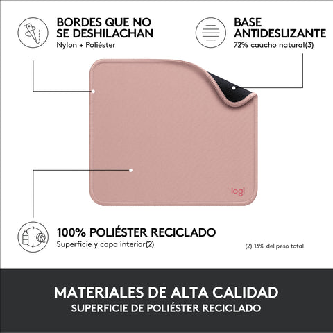 Alfombrilla logitech desk mat studio series rosa oscuro