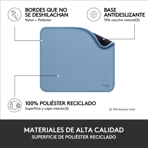 Alfombrilla logitech desk mat -  studio series gris azulado