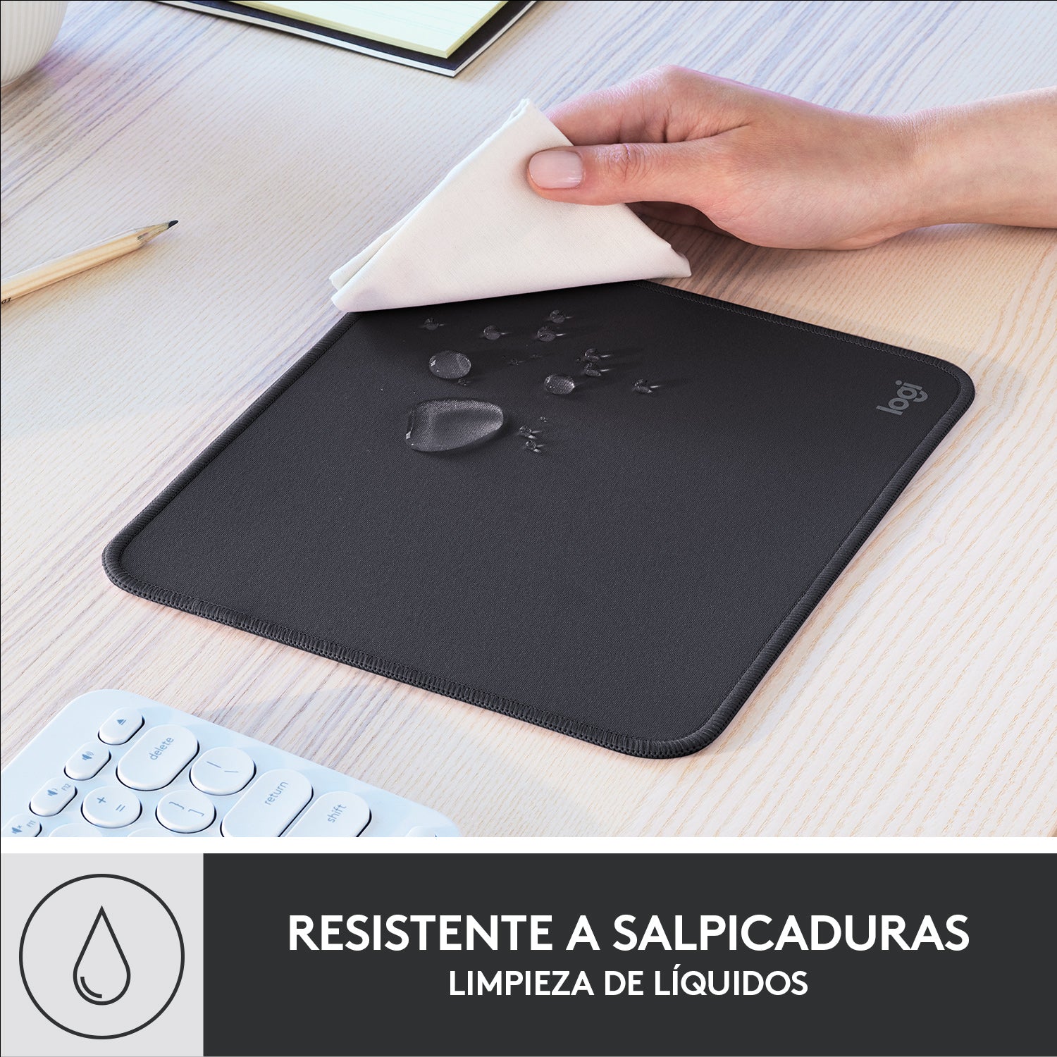 Alfombrilla logitech desk mat -  studio series grafito