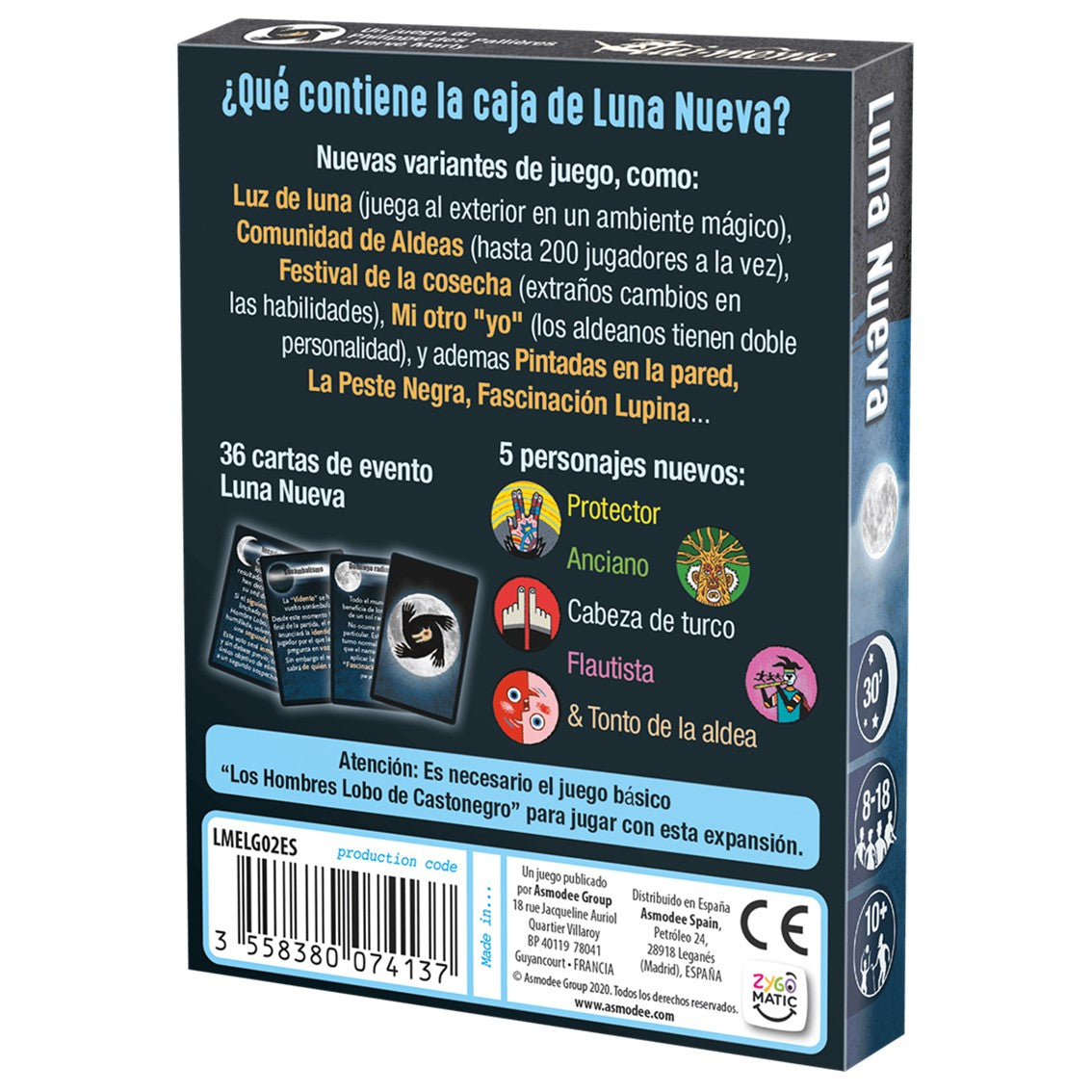 Juego de mesa los hombres lobo de castronegro luna nueva pegi 10