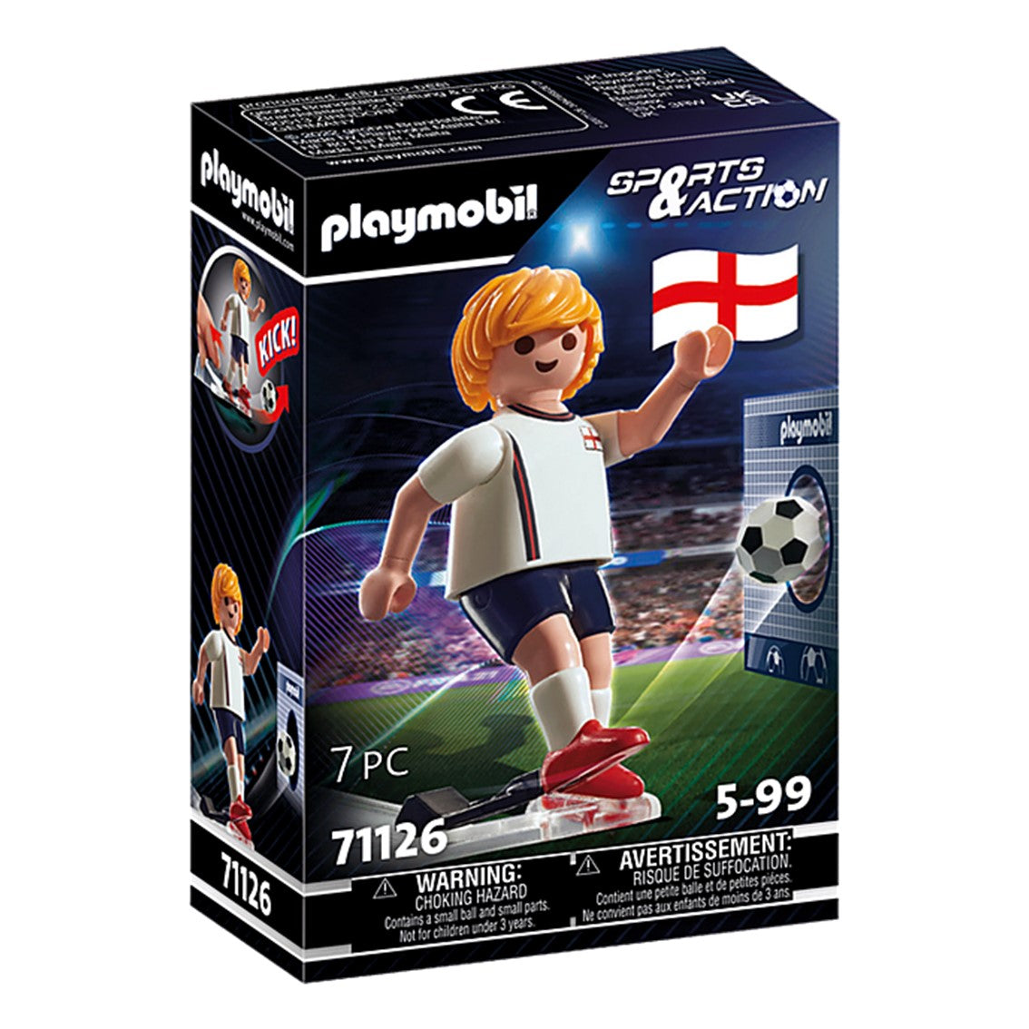 Playmobil jugador de fútbol -  inglaterra