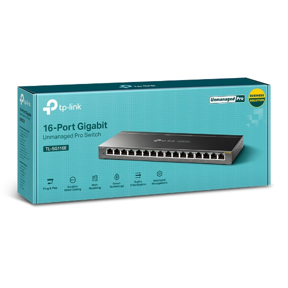 Switch 16 puertos tp - link tl - sg116e 10 - 100 - 1000