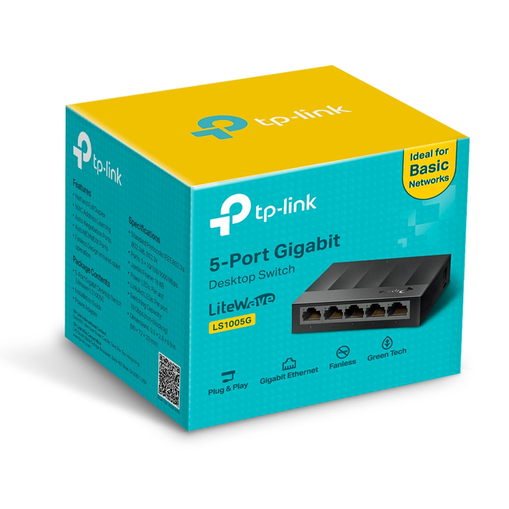 Switch 5 puertos tp - link ls1005g 10 - 100 - 1000