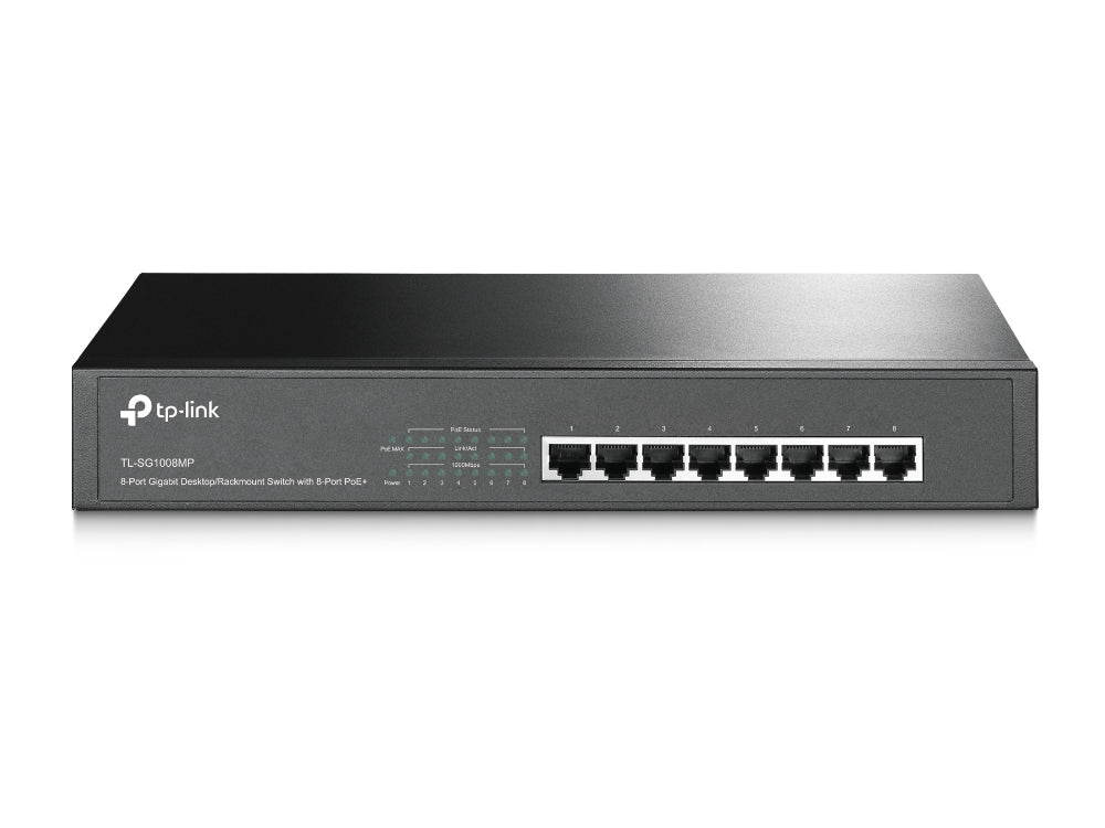 Switch 8 puertos tp - link tl - sg1008mp 10 - 100 - 1000 poe+