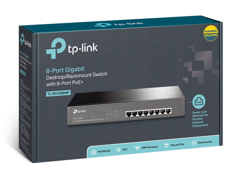Switch 8 puertos tp - link tl - sg1008mp 10 - 100 - 1000 poe+