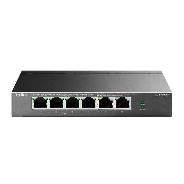 Switch 6 puertos tp - link tl - sf1006p 10 - 100 4 puertos poe+