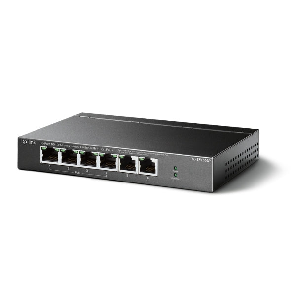 Switch 6 puertos tp - link tl - sf1006p 10 - 100 4 puertos poe+
