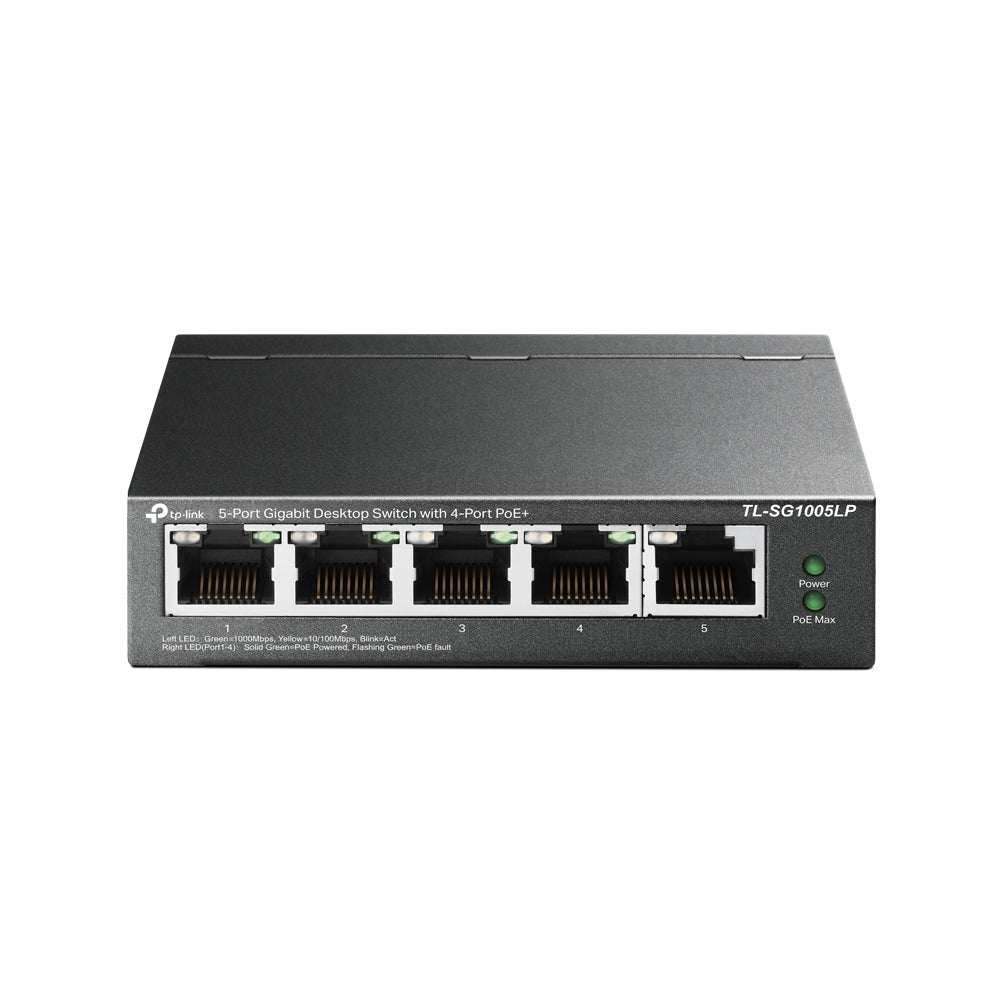 Switch 5 puertos tp - link tl - sg1005lp 10 - 100 - 1000 4 puertos poe+