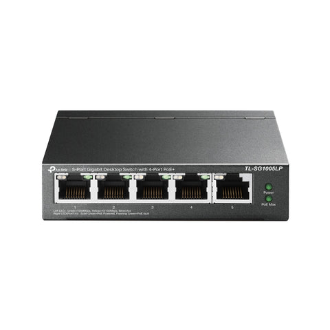 Switch 5 puertos tp - link tl - sg1005lp 10 - 100 - 1000 4 puertos poe+
