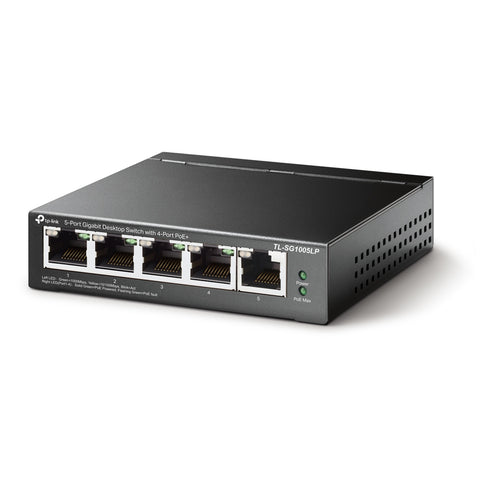 Switch 5 puertos tp - link tl - sg1005lp 10 - 100 - 1000 4 puertos poe+