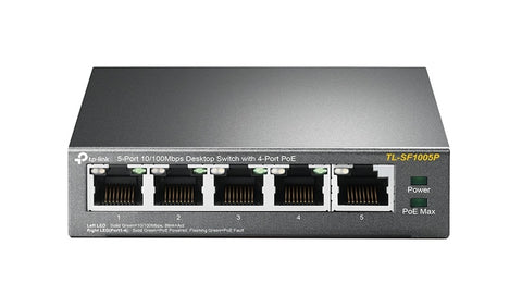 Switch 5 puertos tp - link tl - sf1005p 10 - 100 4 puertos poe