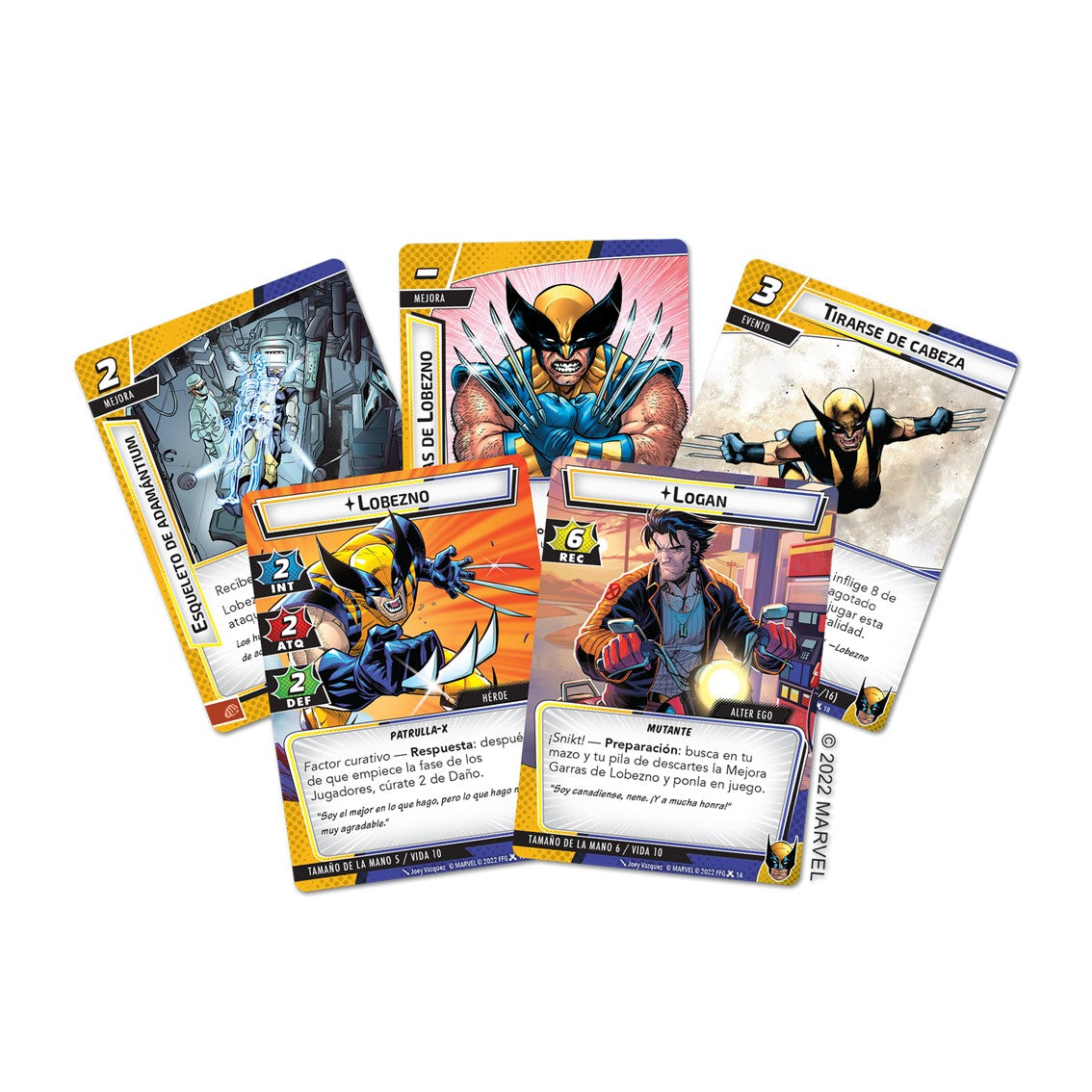 Juego de mesa marvel champions: wolverine 60 cartas pegi 14