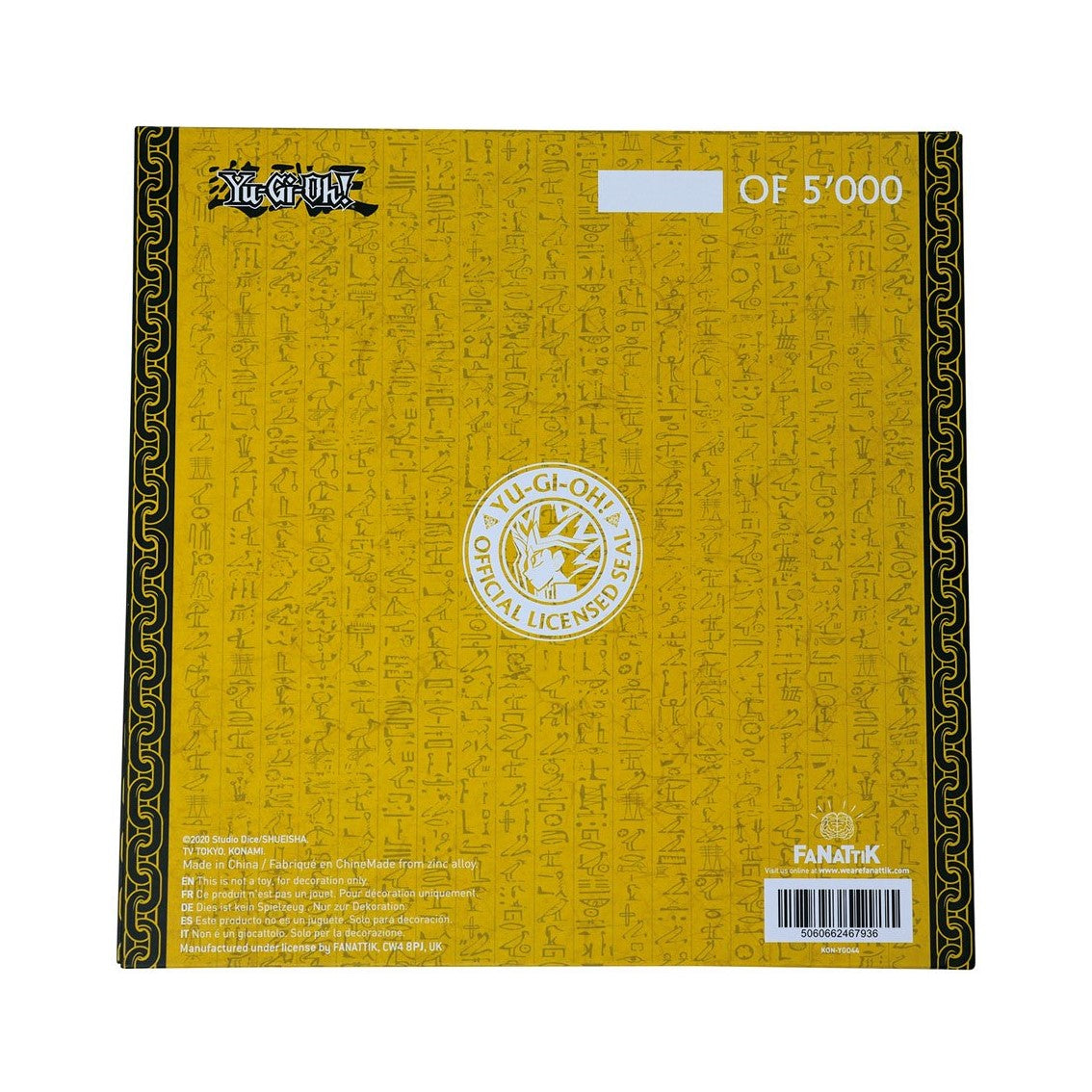 Replica yu - gi - oh! lingotes exodia the forbidden one edición limitada