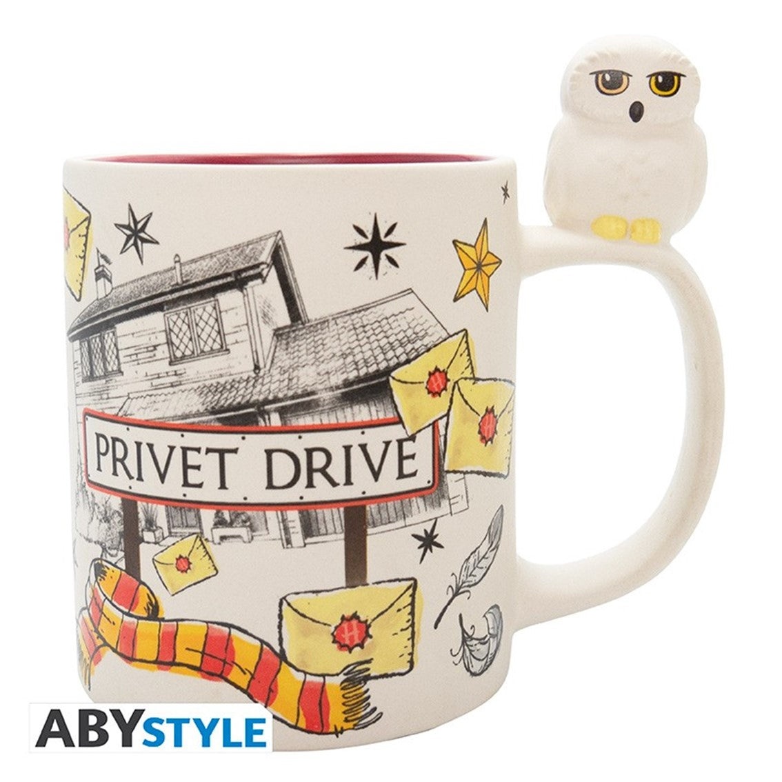 Taza 3d abystyle harry potter hedwig & privet