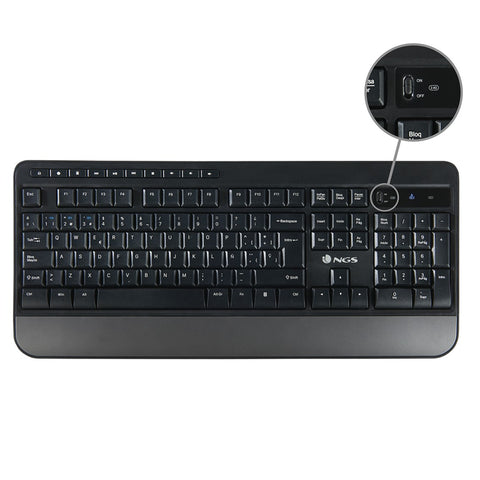 Kit teclado + mouse raton ngs spell kit wireless inalambrico