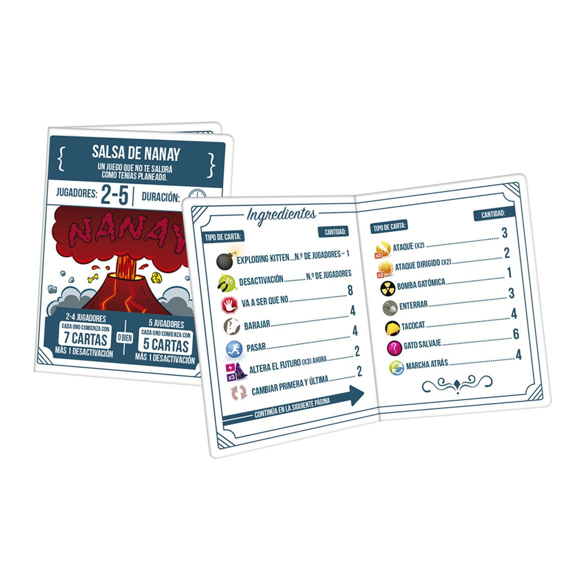 Juego de mesa exploding kittens recetas del desastre pegi 7