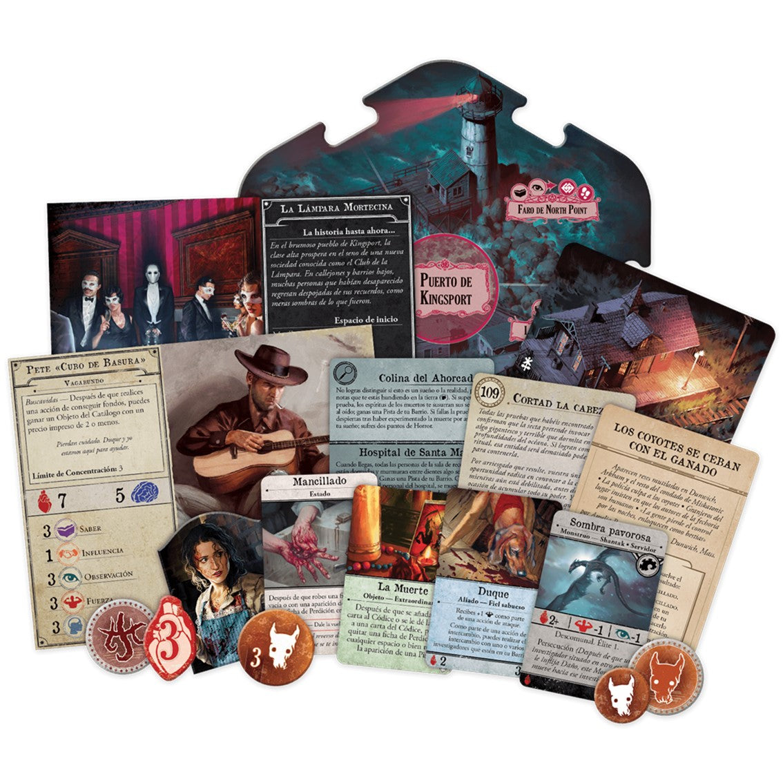 Juego de mesa arkham horror: mareas tenebrosas pegi 14