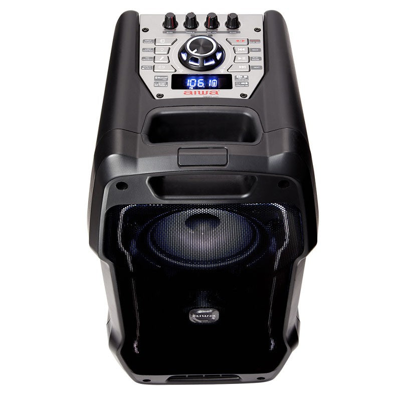 Altavoz trolley aiwa kbtus - 400 50w rms con karaoke karaoke 1 micro inalambrico 1 micro con cable