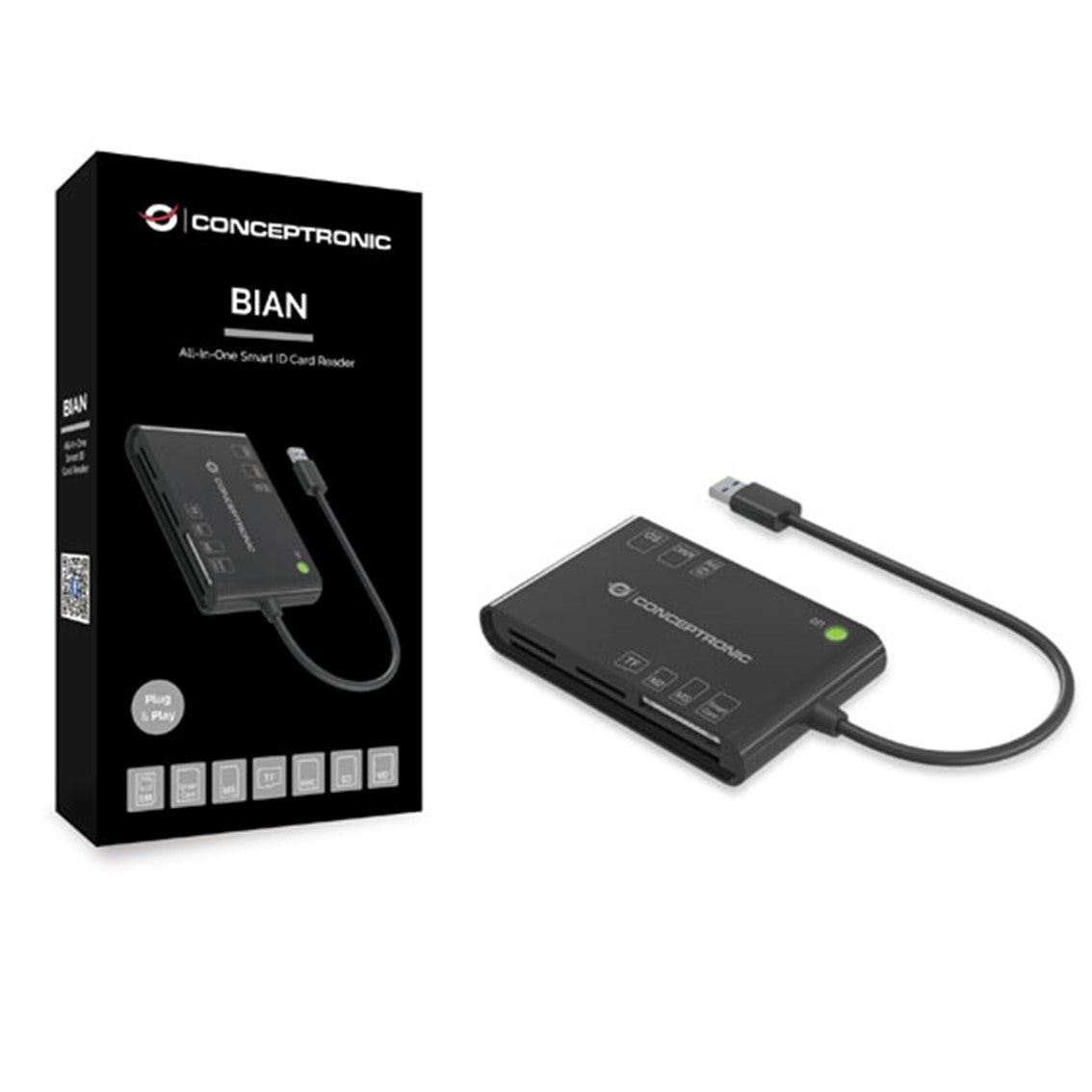 Lector de tarjetas externo conceptronic usb 2.0 - lector dnie 3.0