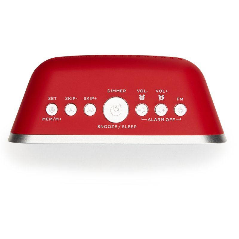 Radio reloj despertador aiwa cru - 19 1.5w rms 2 x usb rojo