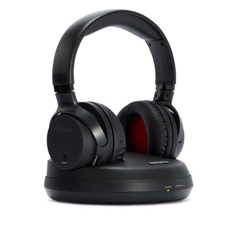 Auriculares inalambricos aiwa whf - 930d negro + base de carga