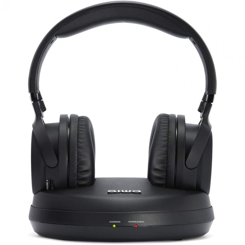 Auriculares inalambricos aiwa whf - 880 negro + base de carga