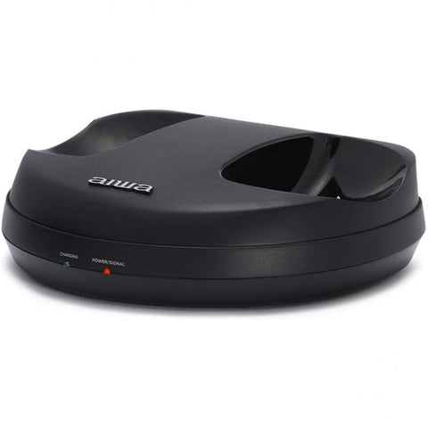 Auriculares inalambricos aiwa whf - 880 negro + base de carga