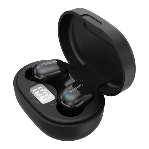 Auriculares inalambricos aiwa ebtw - 150 bluetooth negro + estuche de carga