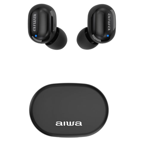 Auriculares inalambricos aiwa ebtw - 150 bluetooth negro + estuche de carga