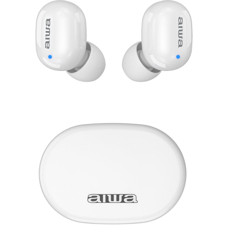 Auriculares inalambricos aiwa ebtw - 150 bluetooth blanco + estuche de carga