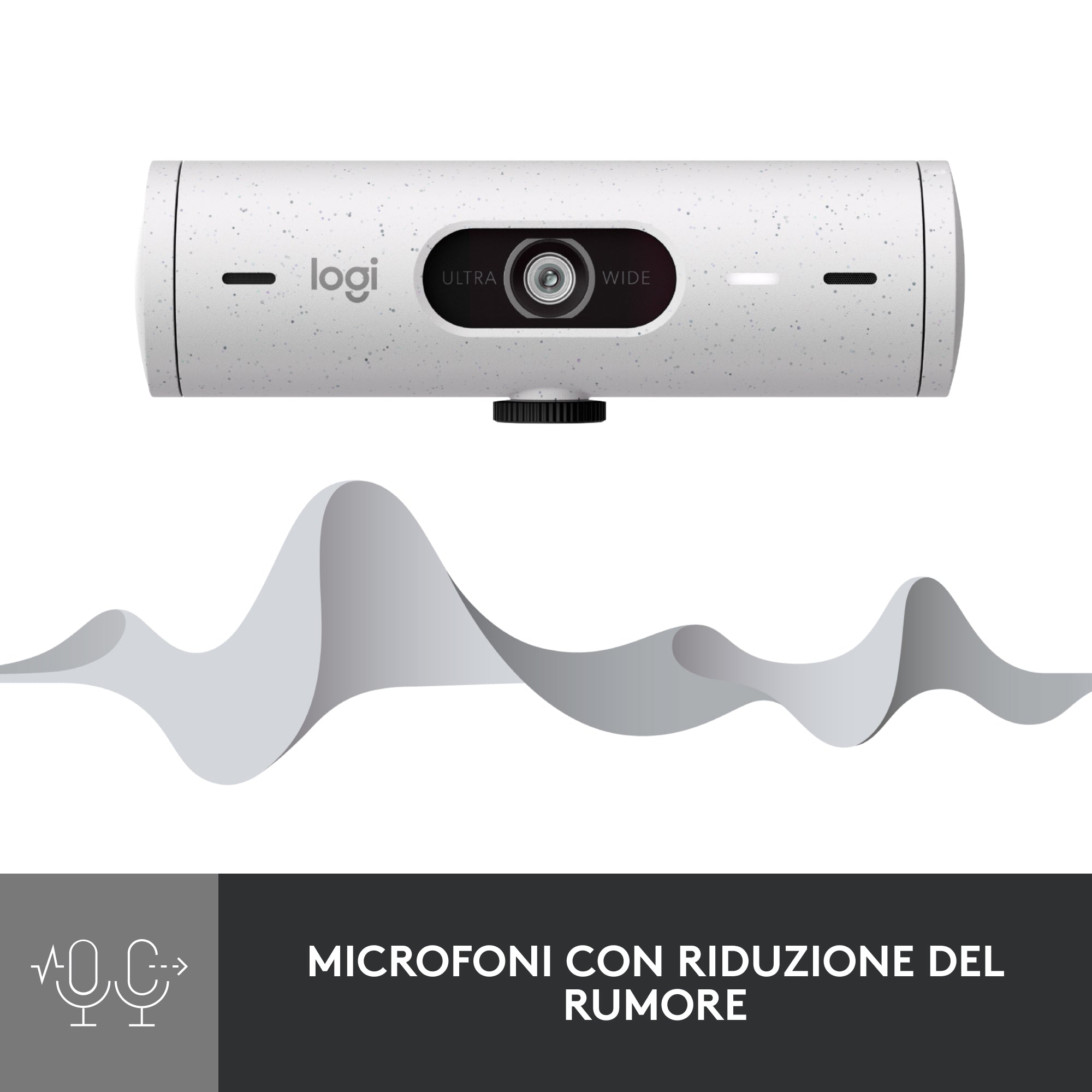 Webcam logitech brio 500 blanco crudo full hd -  usb tipo c