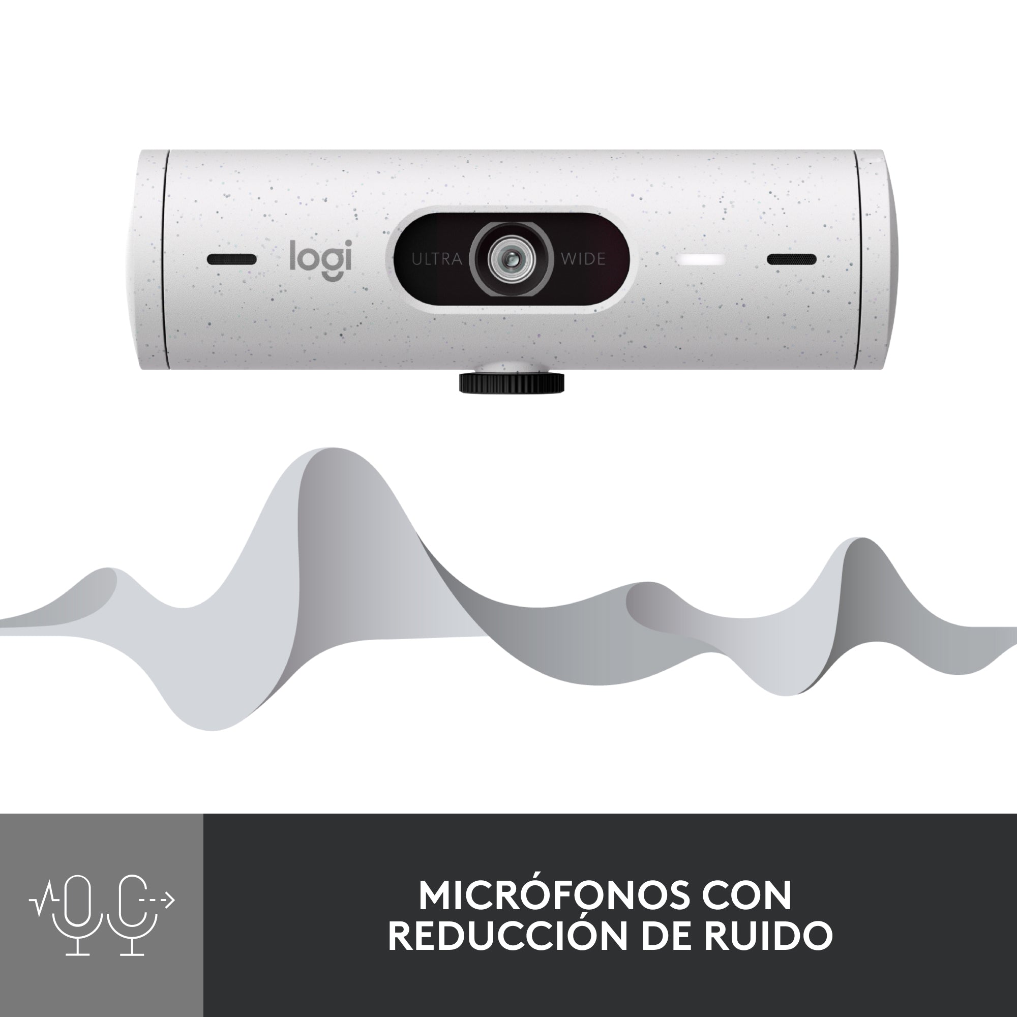 Webcam logitech brio 500 blanco crudo full hd -  usb tipo c