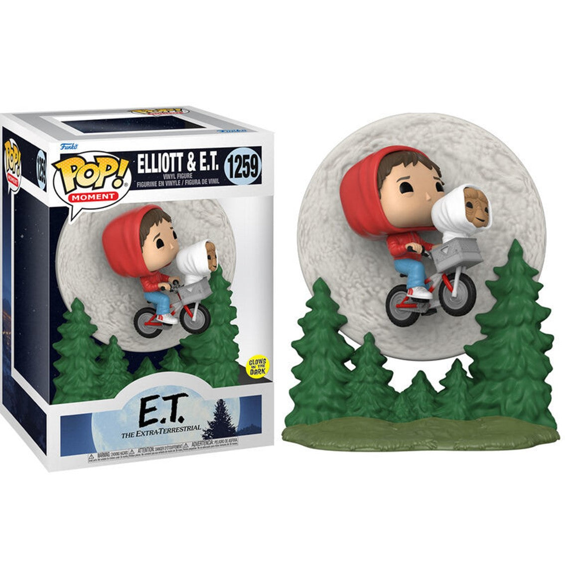 Funko pop e.t el extraterrestre figura elliot & e.t volando glow in the dark 50769