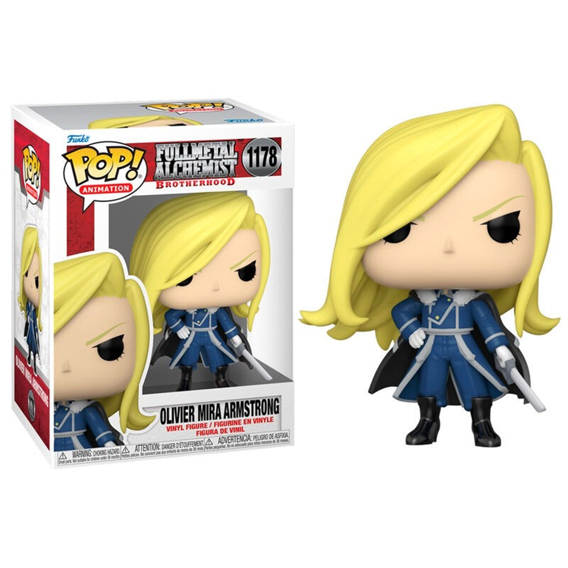 Funko pop animacion fullmetal alchemist brotherhood olivier mira armstrong con espada 57738