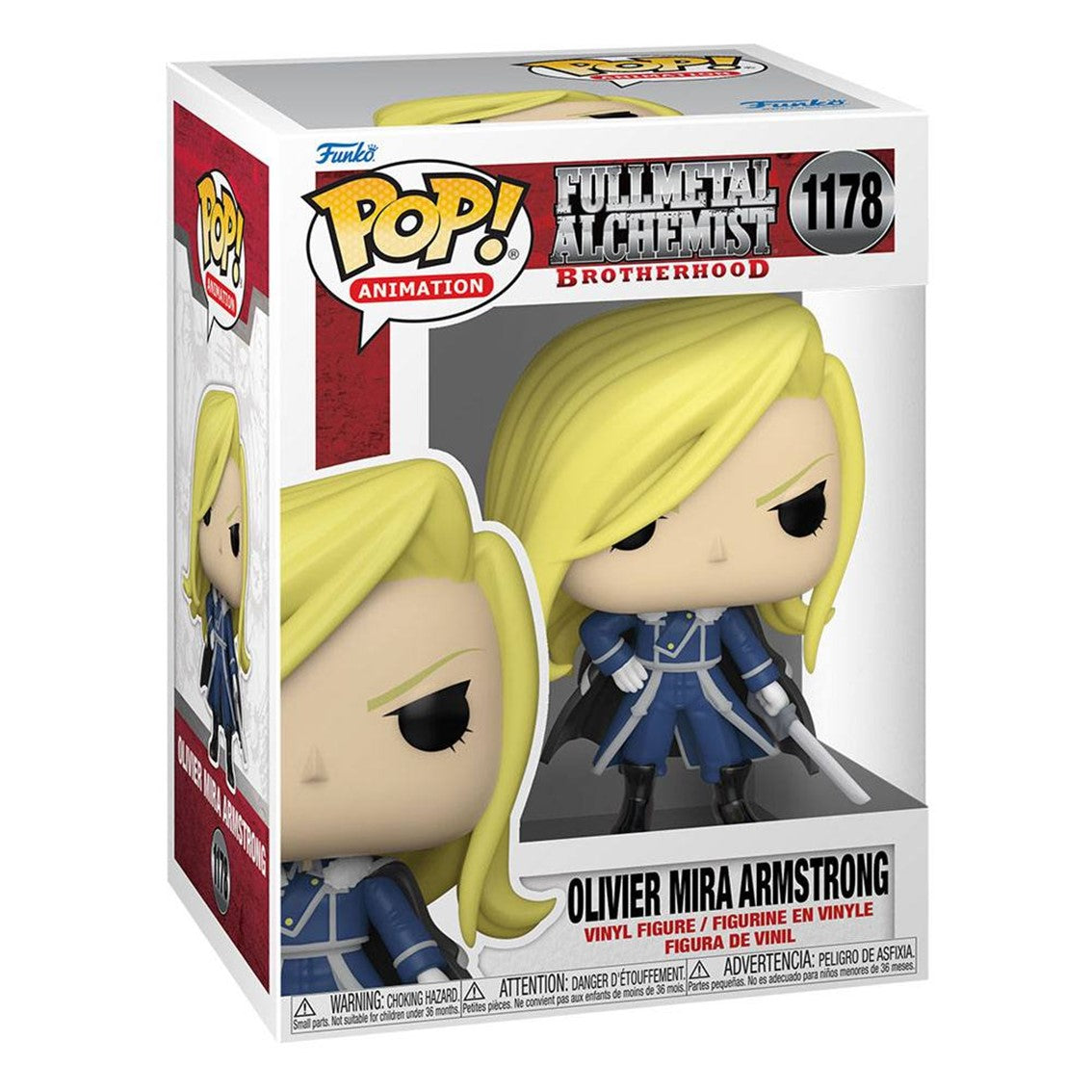 Funko pop animacion fullmetal alchemist brotherhood olivier mira armstrong con espada 57738