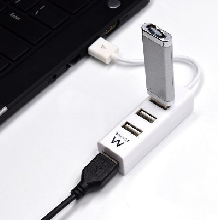 Mini hub usb ewent 4 puertos - usb 2.0 - blanco