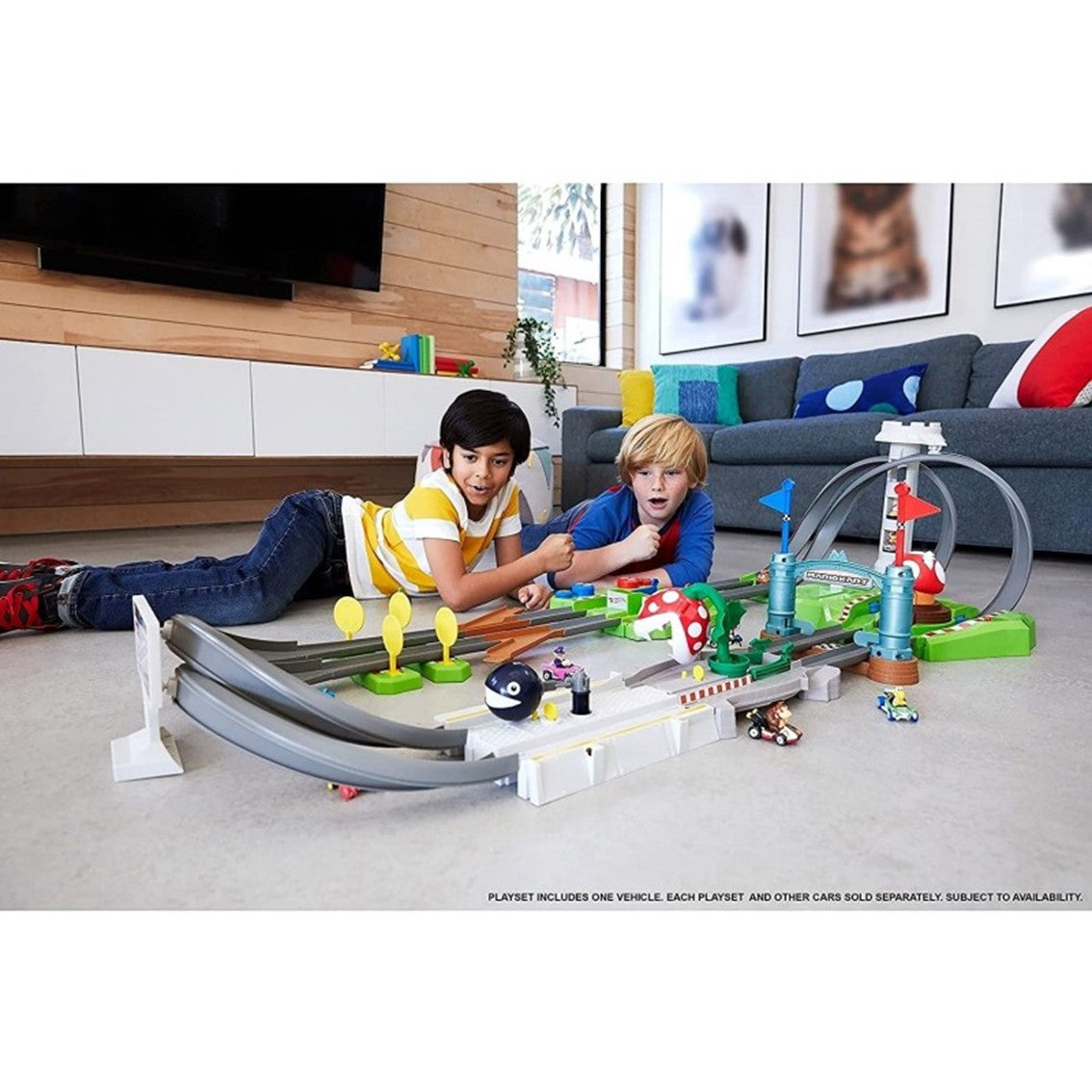 Circuito coches mattel hot wheels mario kart