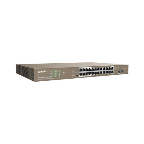 Switch 26 puertos tenda teg1126p - 24 - 410w 24 puertos gigabit ethernet 2 puertos sfp