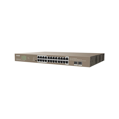 Switch 26 puertos tenda teg1126p - 24 - 410w 24 puertos gigabit ethernet 2 puertos sfp