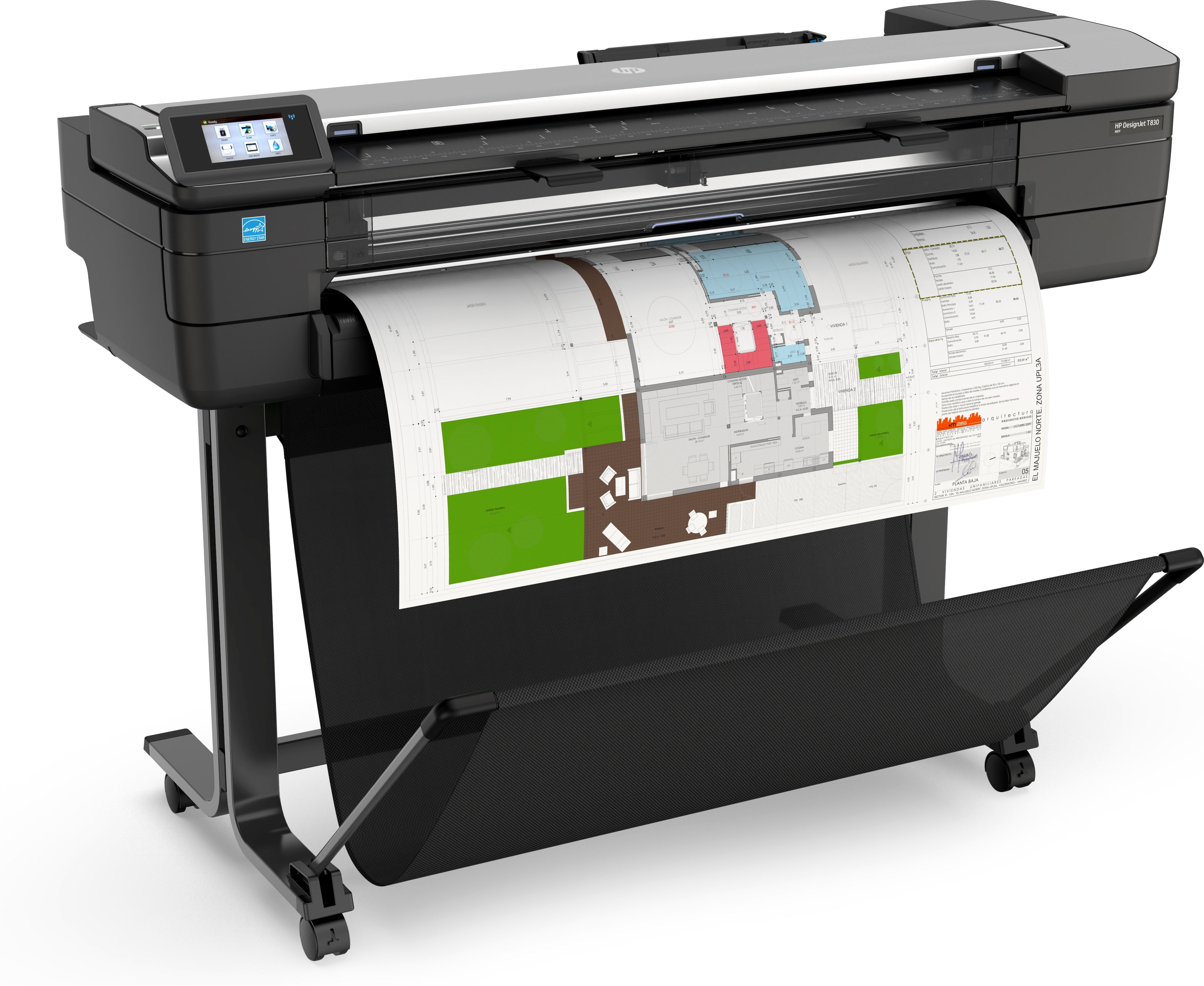 Plotter hp designjet t830 a0 36pulgadas -  2400ppp -  usb -  red -  wifi -  wifi - direct -  base impresora