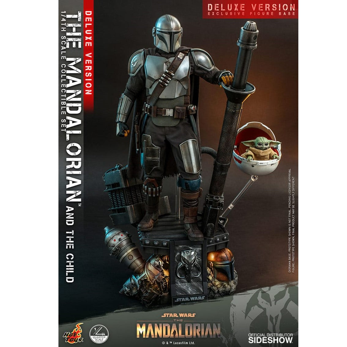 Set figuras  1 - 4  hot toys the mandalorian and the child (deluxe)