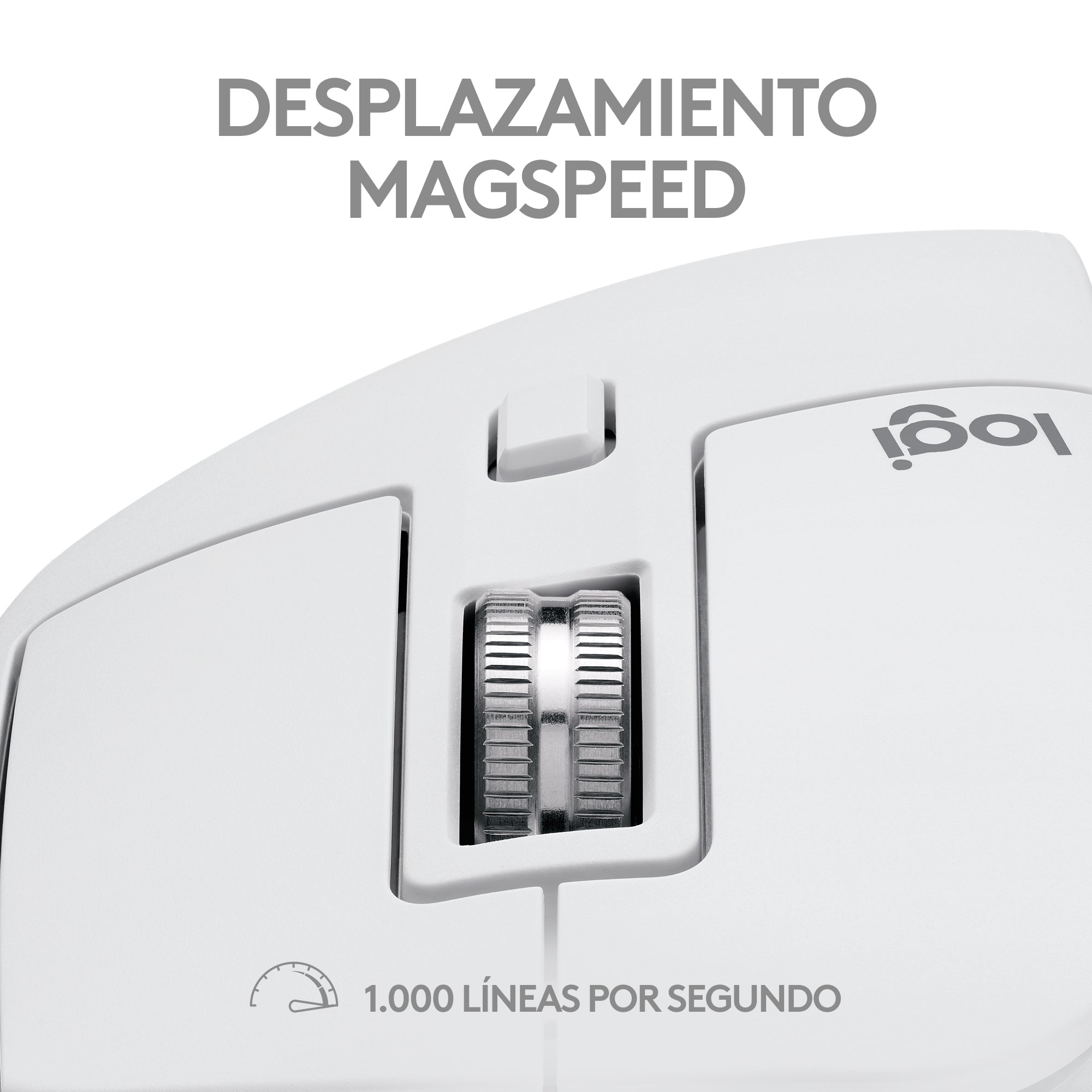 Mouse raton logitech mx master 3s para mac wireless inalambrico 8000dpi gris palido