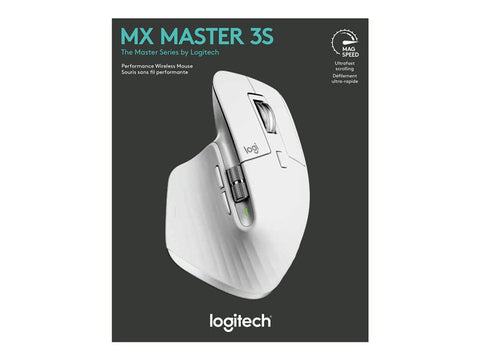 Mouse raton logitech mx master 3s wireless inalambrico 8000dpi gris palido