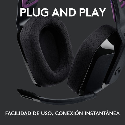 Auriculares con microfono logitech g g535 gaming wireless inalambrico negro