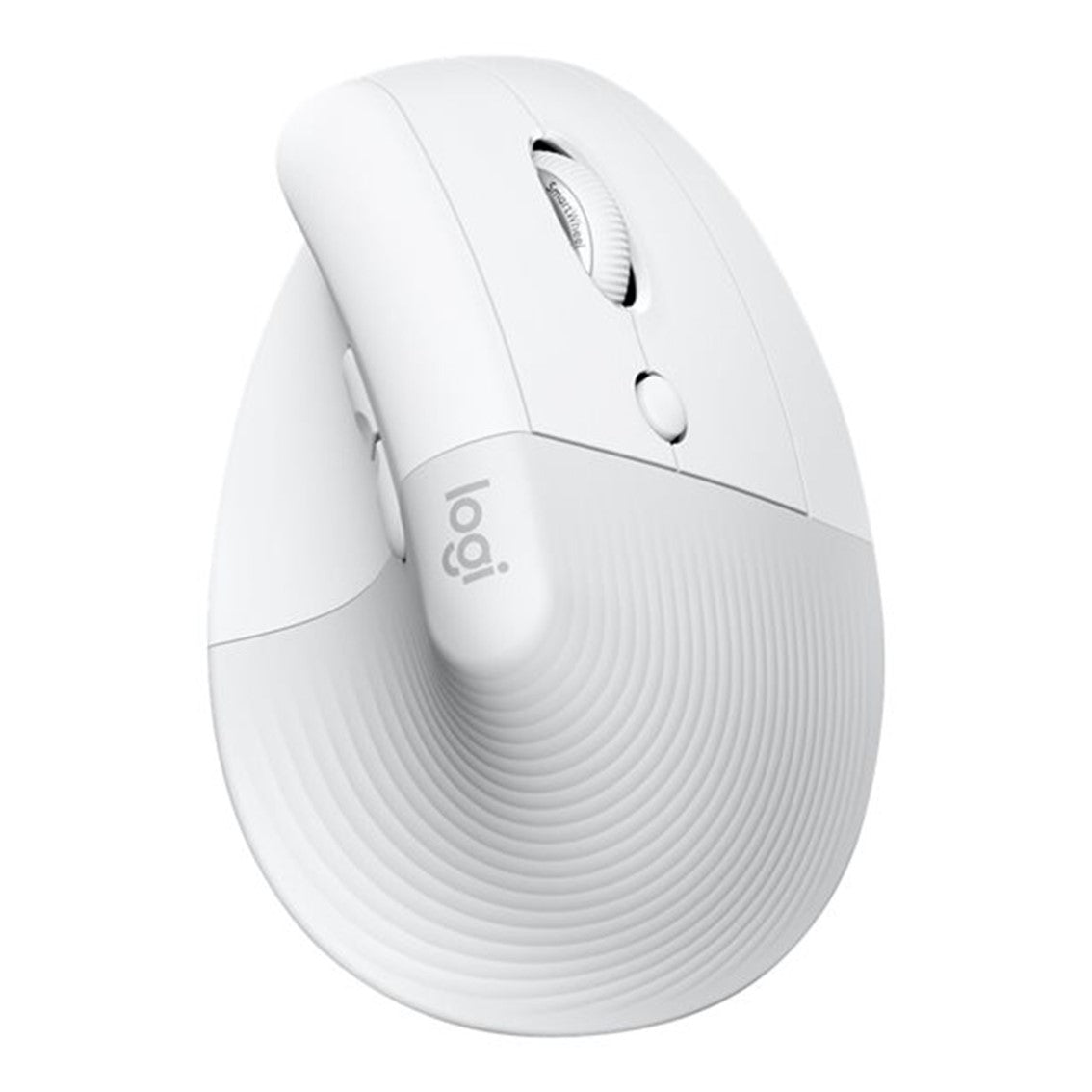 Mouse raton vertical logitech lift para mac 6 botones 4000 dpi wireless inalambrico blanco hueso