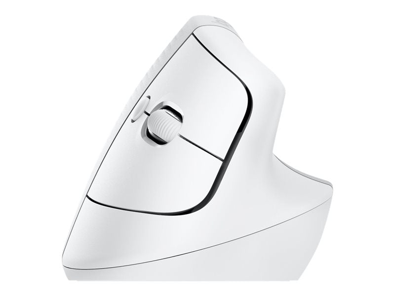 Mouse raton vertical logitech lift para mac 6 botones 4000 dpi wireless inalambrico blanco hueso