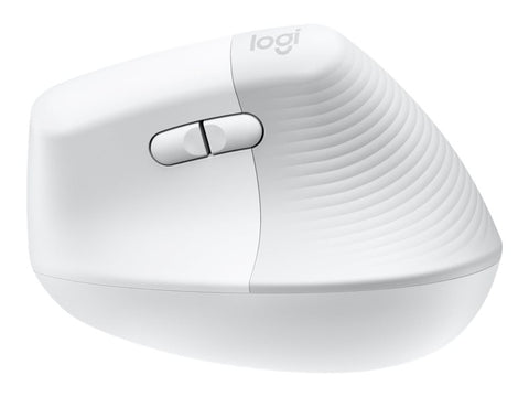 Mouse raton vertical logitech lift para mac 6 botones 4000 dpi wireless inalambrico blanco hueso