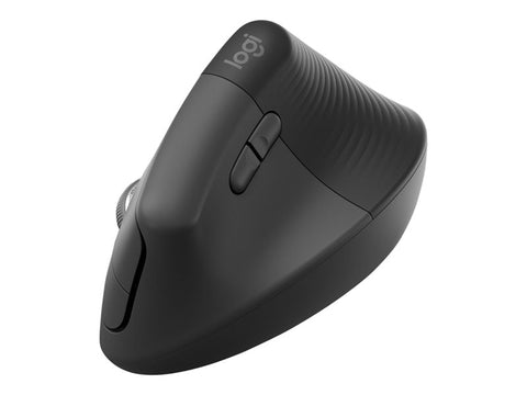 Mouse raton vertical logitech lift for business para zurdos 6 botones 4000 dpi wireless inalambrico grafito