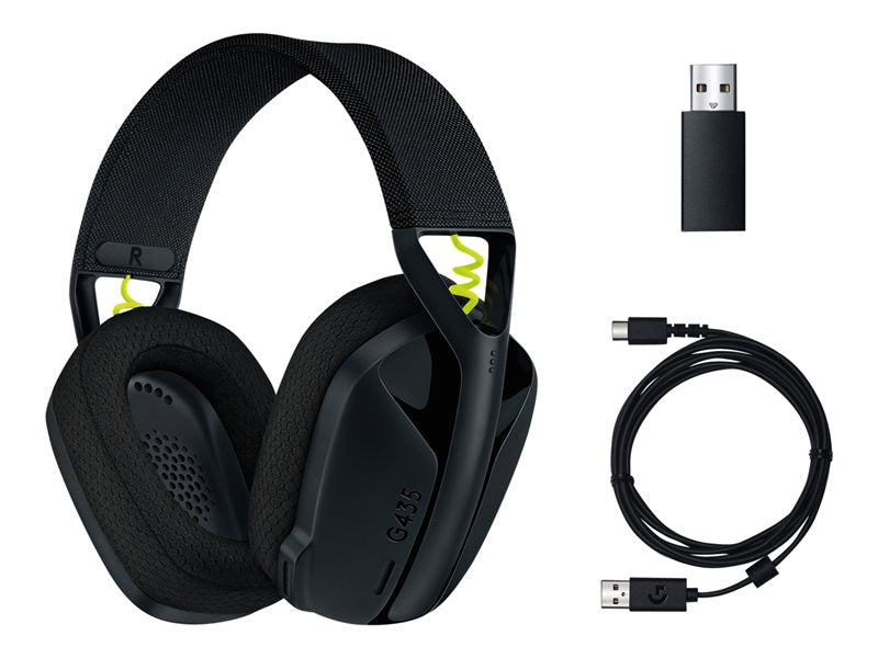 Auriculares con micrófono logitech g435 gaming inalámbricos negro